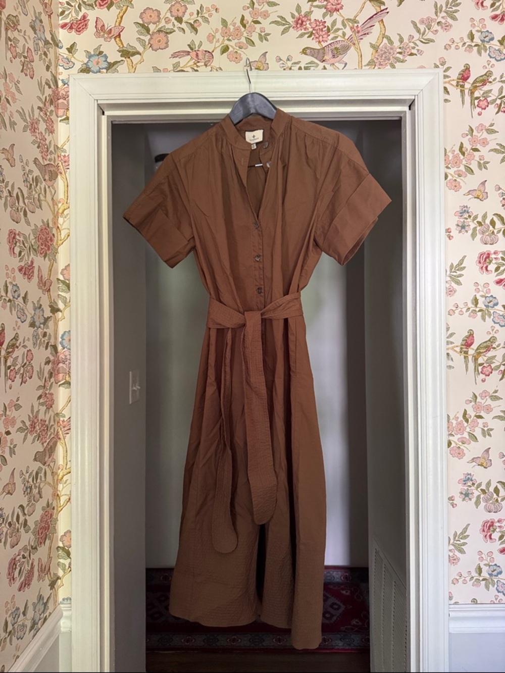 Tuckernuck Rust Brown Maxi Shirt Dress